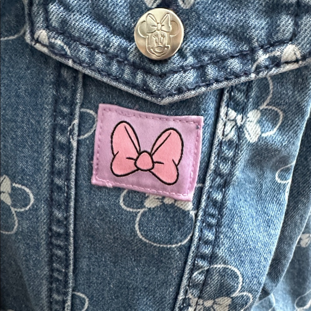 Disney Minnie Mouse Girls' Denim Jacket - Blue - Picture 5 of 6